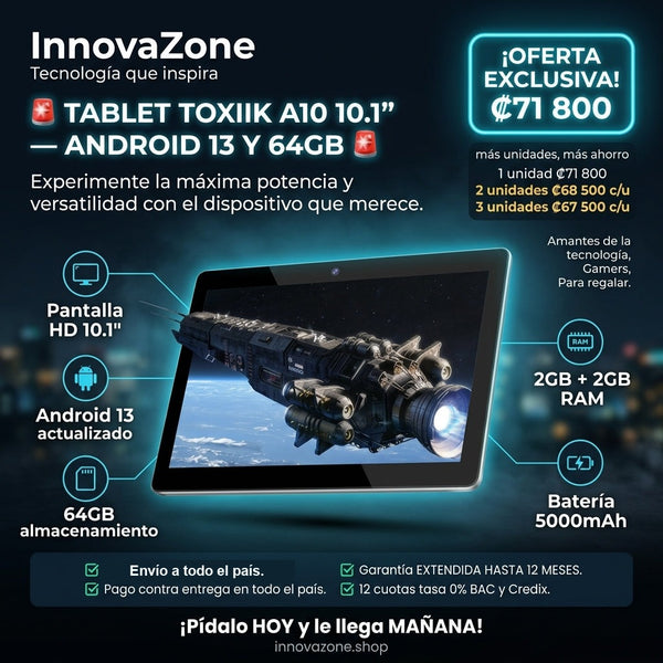 Tablet TOXIIK A10 10.1" Android 13 - oferta