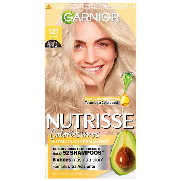 Tinte Para Cabello Garnier Nutrisse Coloríssimos Tono Azahar 121 - 125 Ml