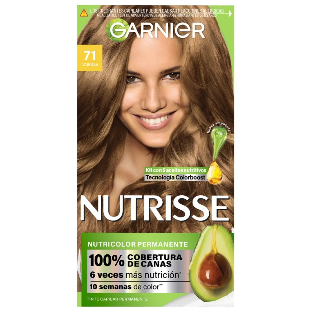 Tinte Para Cabello Garnier Nutrisse Tono 71 Vainilla - 157 Ml