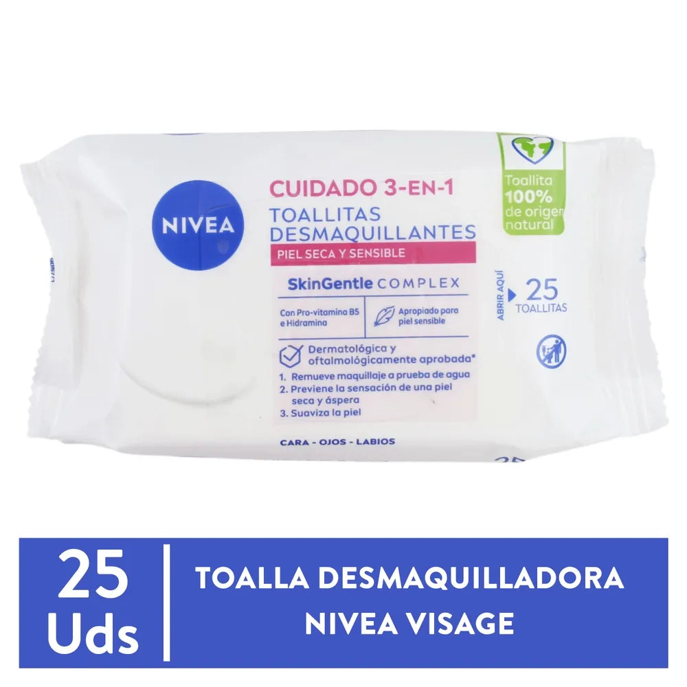 Toallas Desmaquillante Nivea Piel Seca 25 Unidades