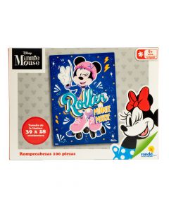 Rompecabeza Minnie Mouse 100pzas +6a