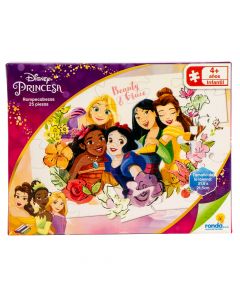 Rompecabeza Princesas Disney 25pzas +4a