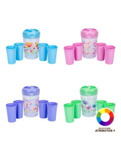 Pichel Y Vasos Estampados 3L