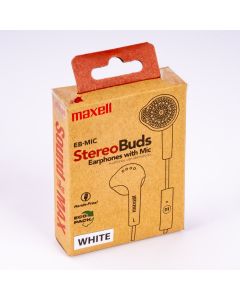 Audífono Estéreo Botón Con Micrófono Blanco
