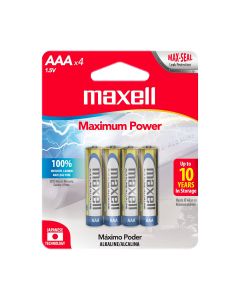 Batería Alkalina Maxell AAA 4und 723865