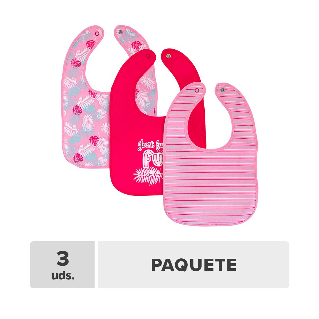 Babero Bebé Talla Única 3pcs