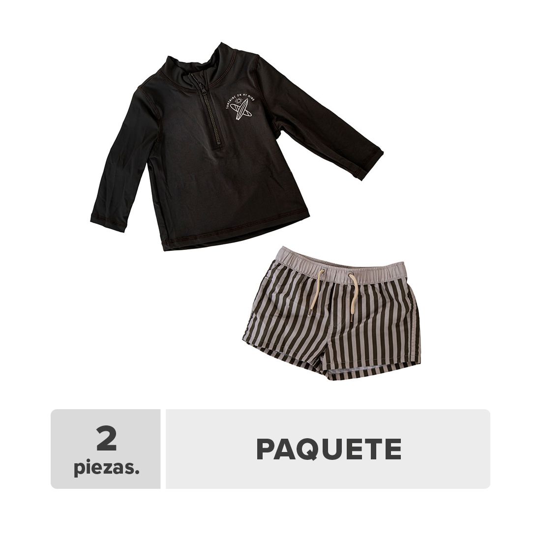 Traje De Baño Bebé Niño Protección Uv 2pcs