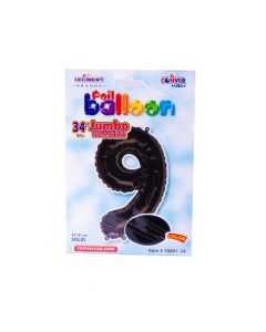 Globo Metal #9 34pulg Negro