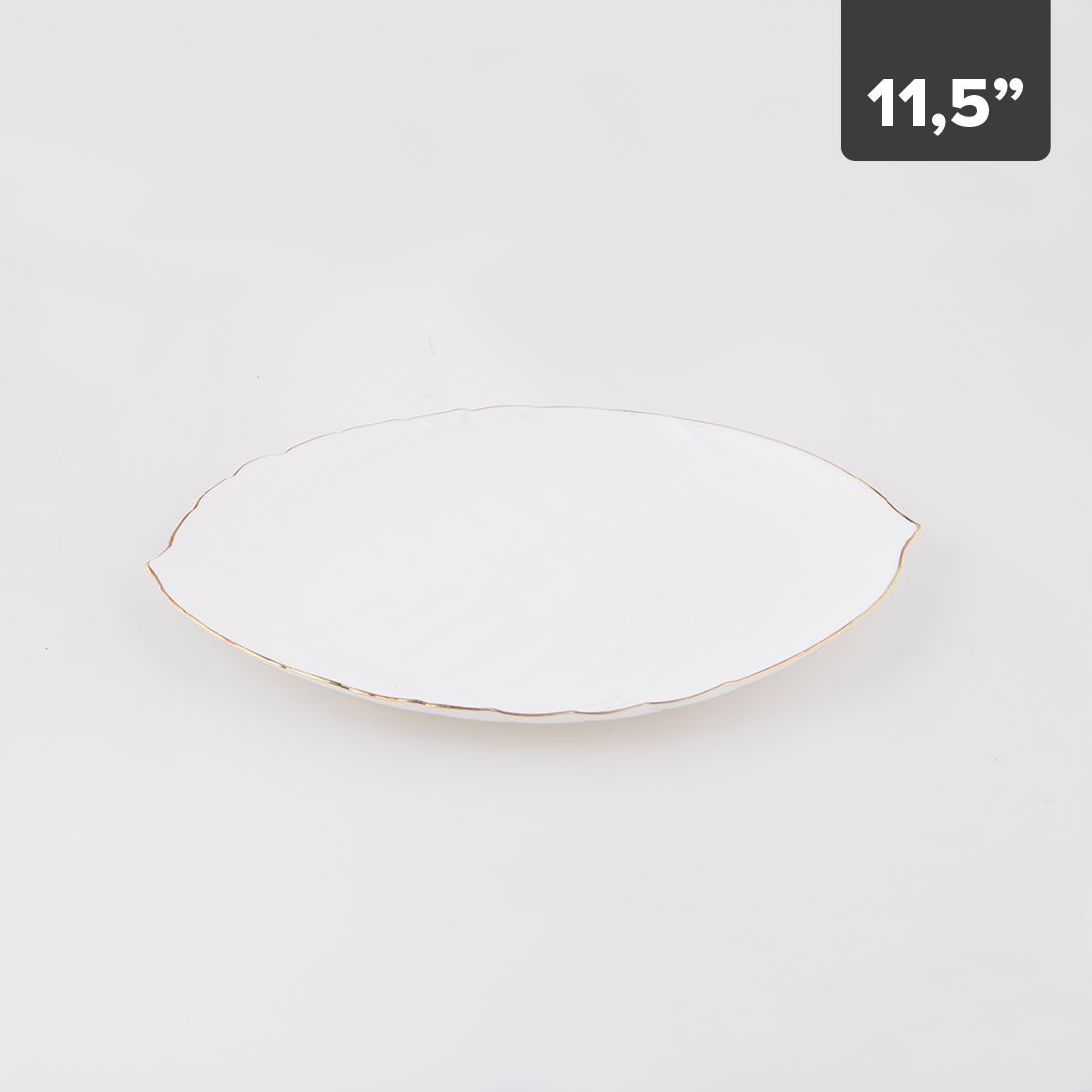 Plato Grande Hoja Vidrio Temperado 11.5in