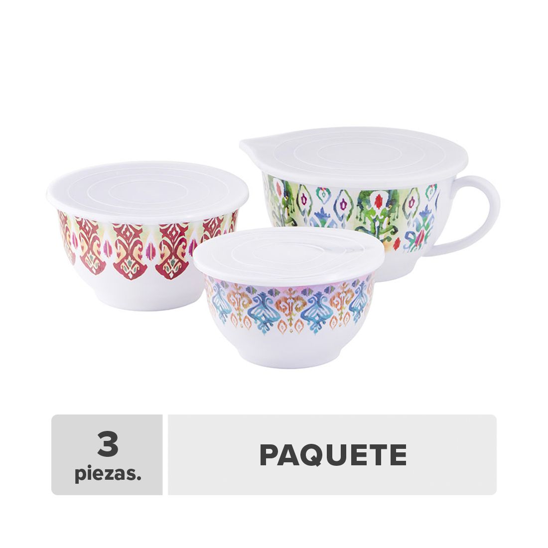 Bowl Con Tapa Melamina 3pcs