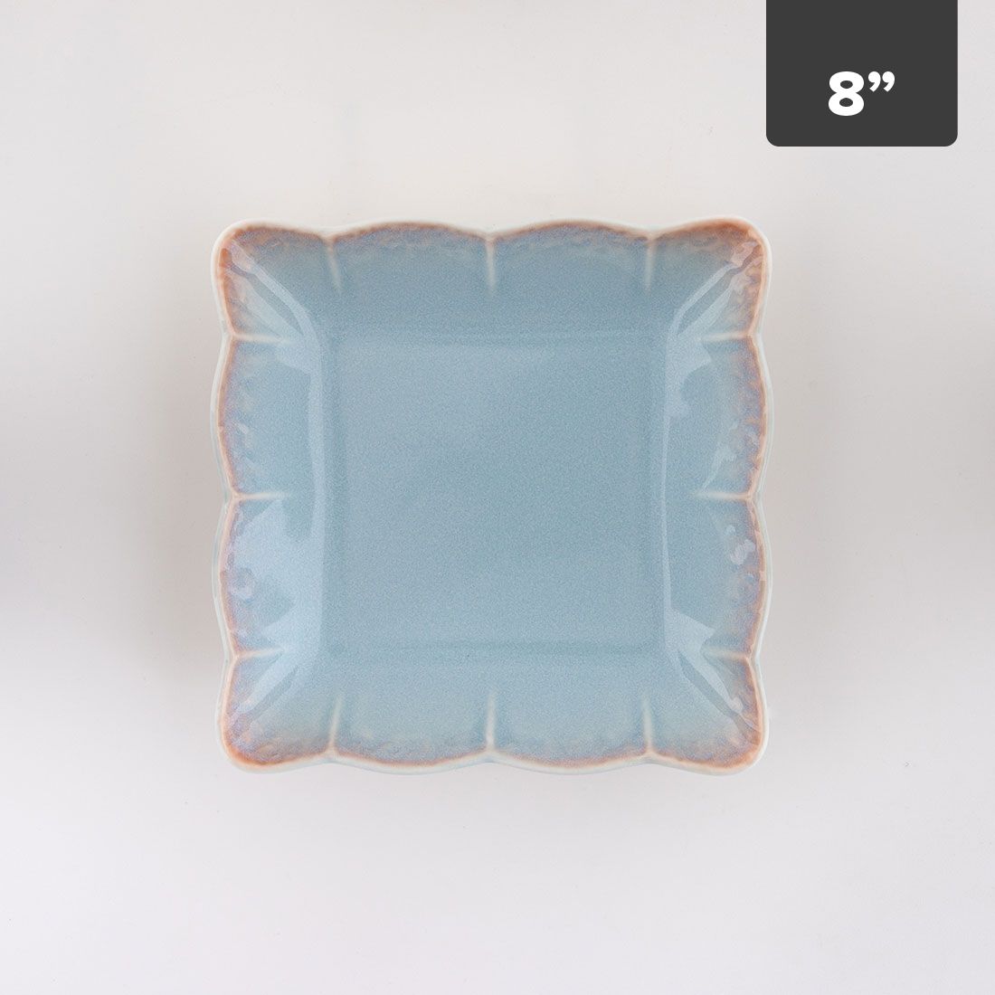 Plato Pequeño Cuadrado Porcelana 8in
