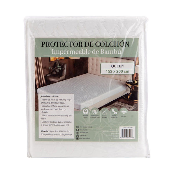 Protector Colchón Queen Bambú 152x203cm