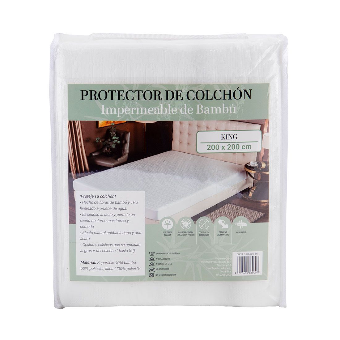Protector Colchón King Bambú 198x203cm
