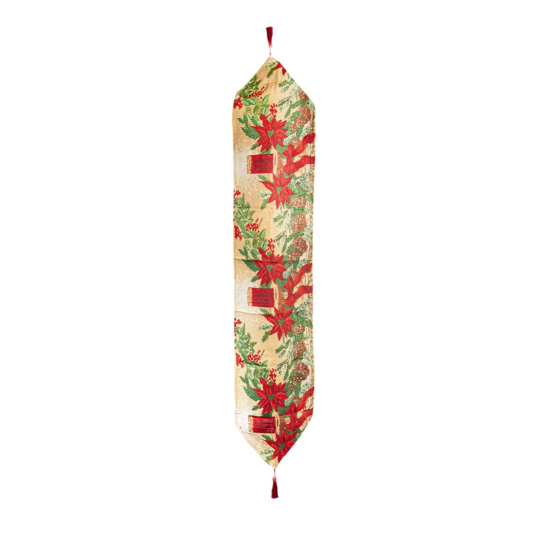 Camino Mesa Navideño Candelas Poliéster 33x180cm