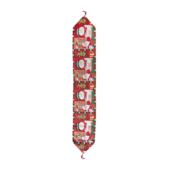 Camino Mesa Figuras Navideñas Poliéster 33x220cm