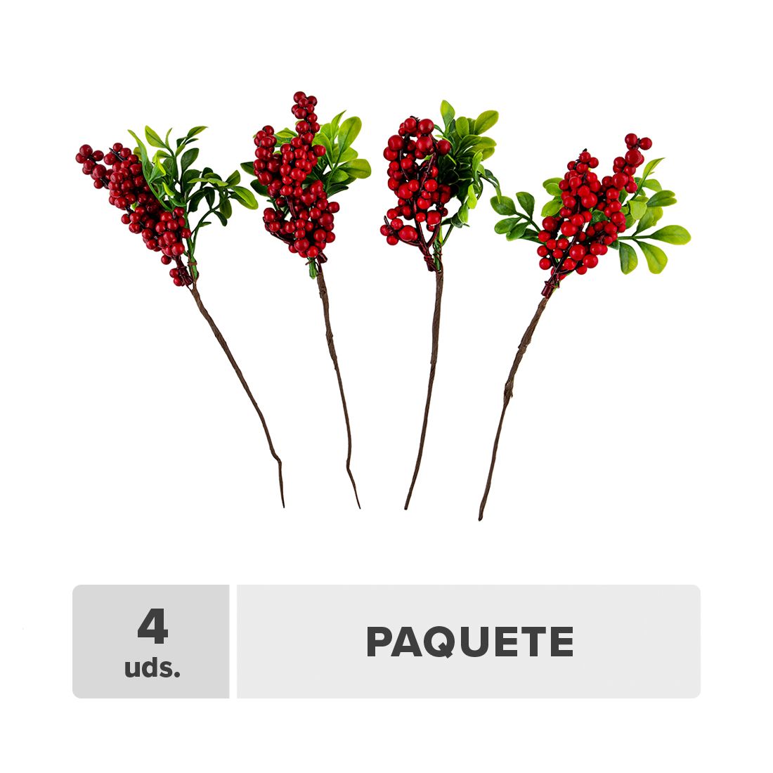 Follaje Navideño Frutos Rojos 6x15cm