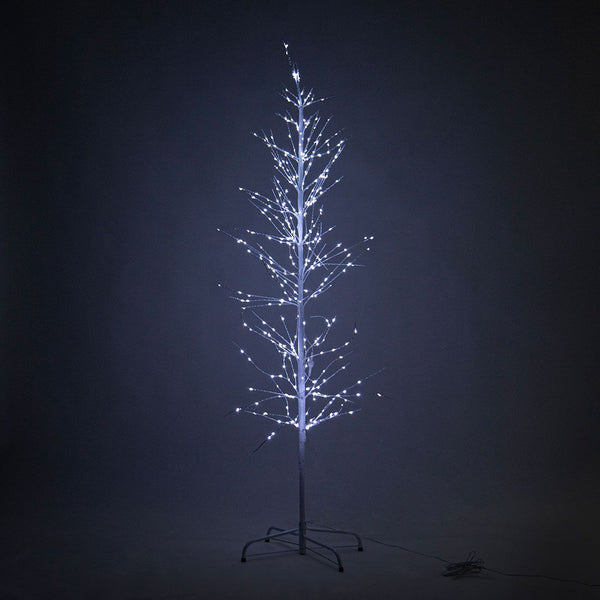 Árbol Blanco 384 Luces Metálico 180cm