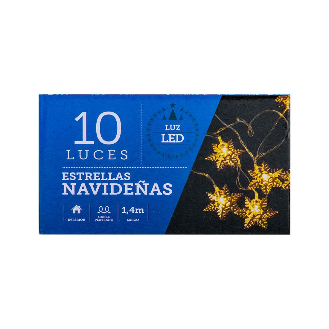 Luces Navidad Estrellas 1.4m 10unds