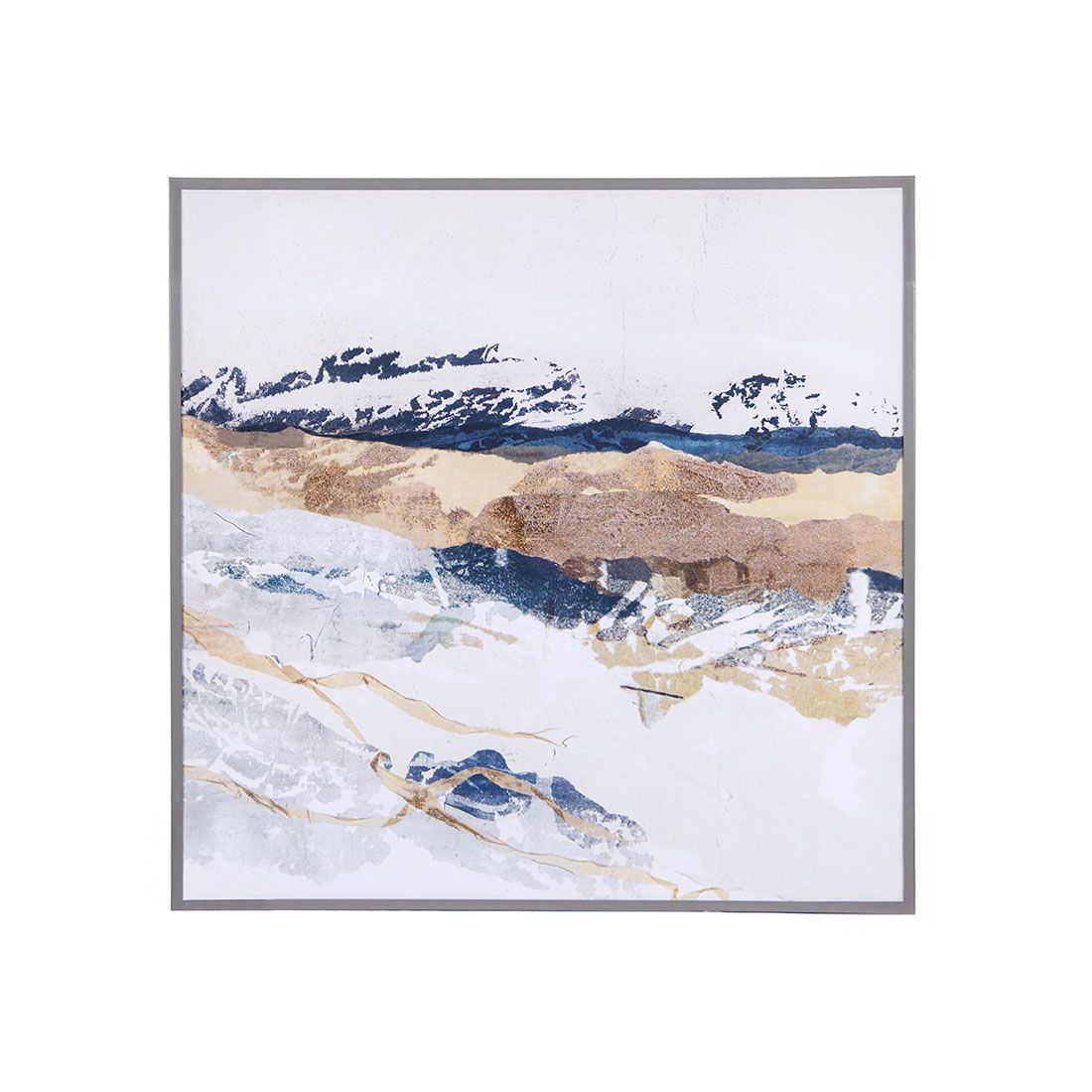Cuadro Lienzo Abstracto Madera 80x80x2.5cm