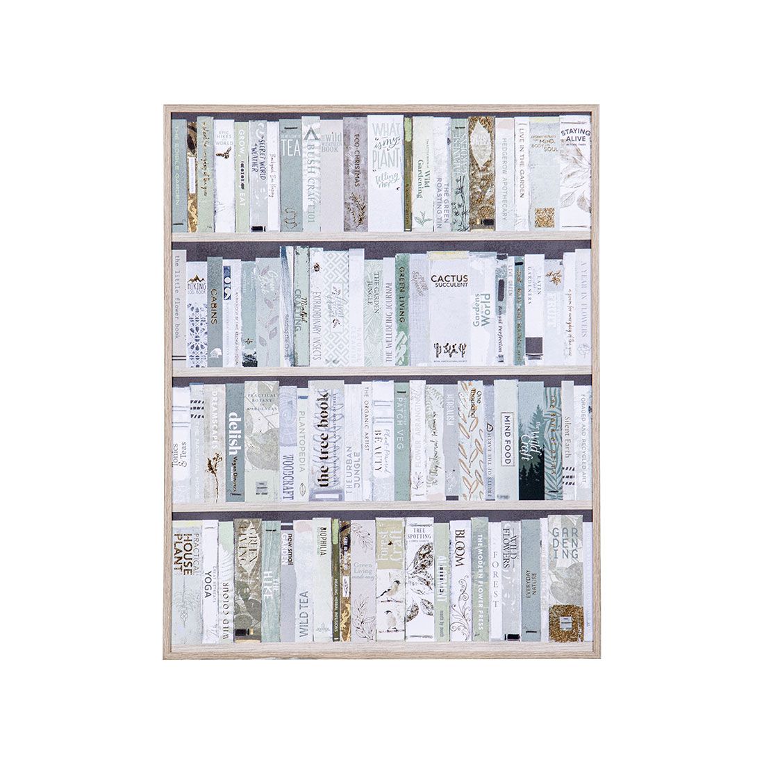 Cuadro Lienzo Libros Madera 90x70x2.5cm
