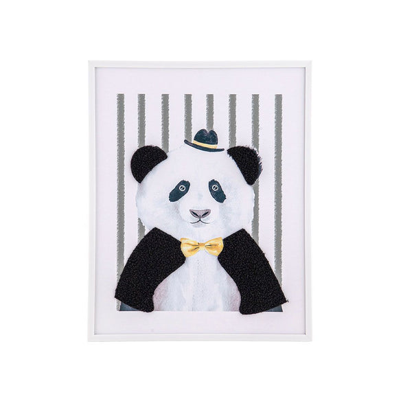 Cuadro Panda 3D Lienzo Mdf 45x60x2.2cm