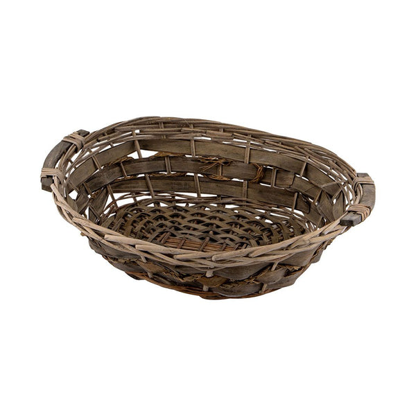 Canasta Decorativa Verde Mimbre 45x37x13cm
