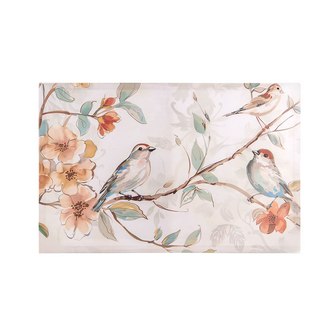 Cuadro Decorativo Pájaros Lienzo Madera 40x60x2.5cm
