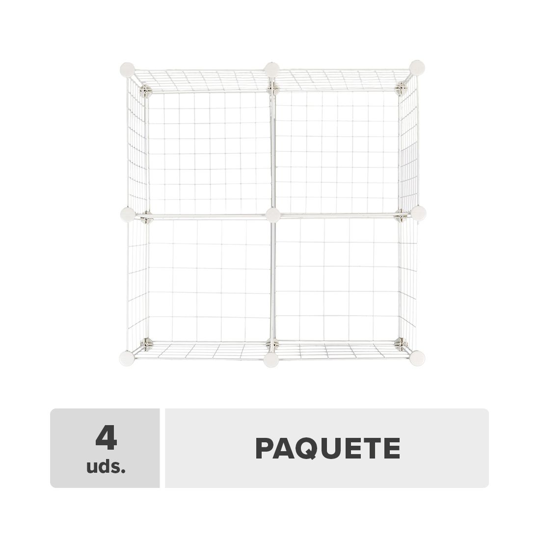 Cubo Armable 4 Divisiones Metálico 71x36x71cm