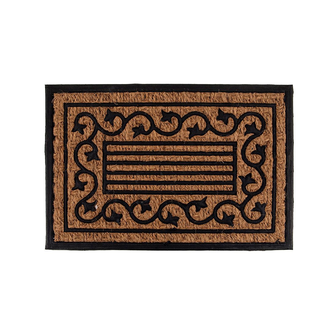 Alfombra Entrada Fibra Coco Y Caucho 40x60cm