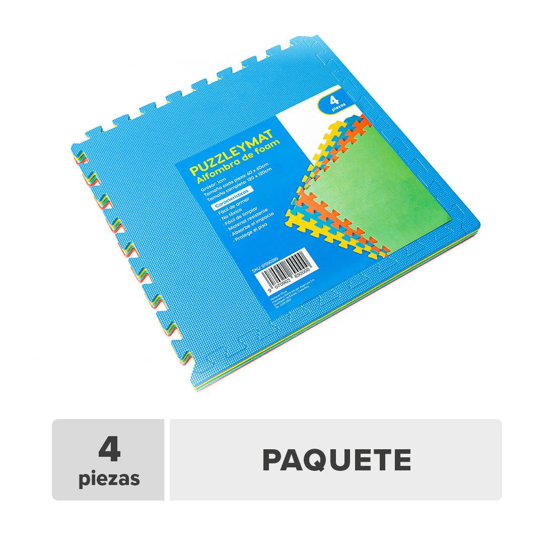 Piso Modular Infantil 60x60cm 4pcs
