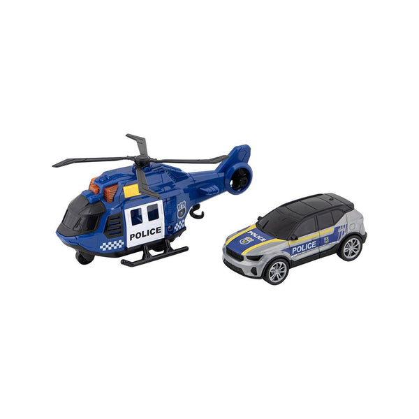 Helicóptero Y Carro Sonido Luz Plástico 2pcs