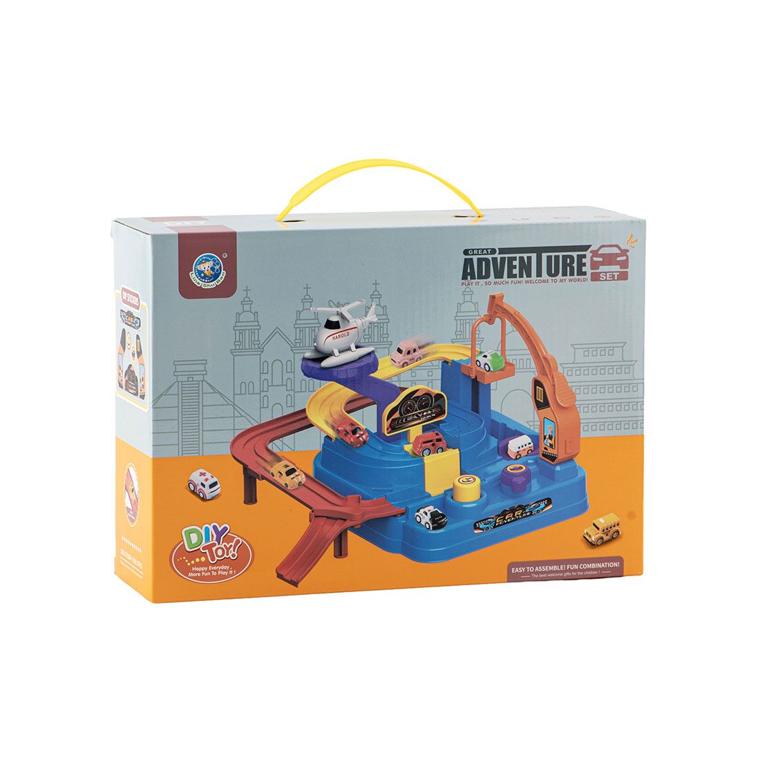Pista Carros Mini Plástico 14pcs
