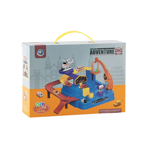 Pista Carros Mini Plástico 14pcs