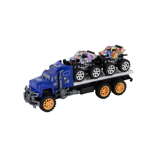 Tráiler Con Carros Plástico 3pcs
