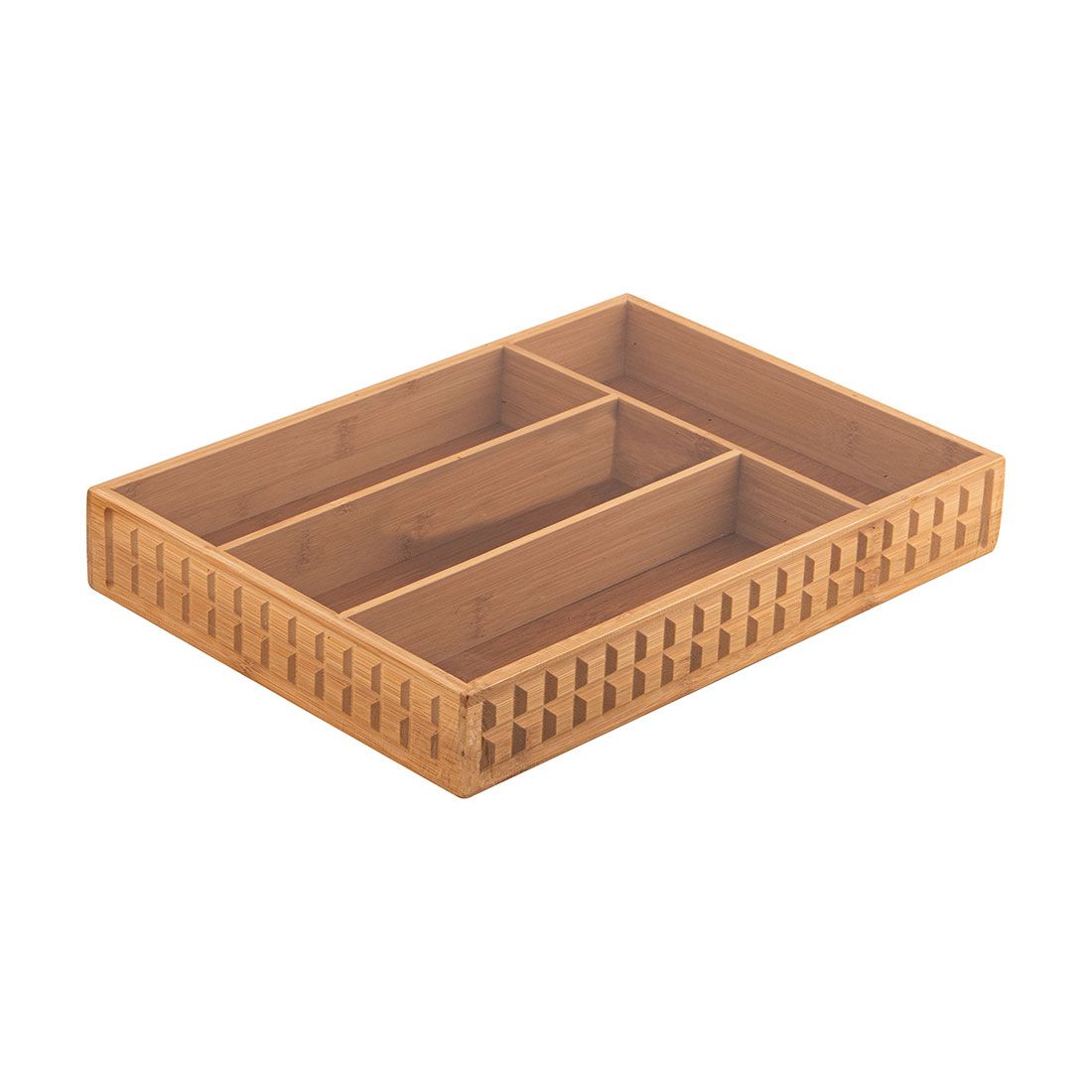 Organizador Cubiertos Bambú 35x25x5cm