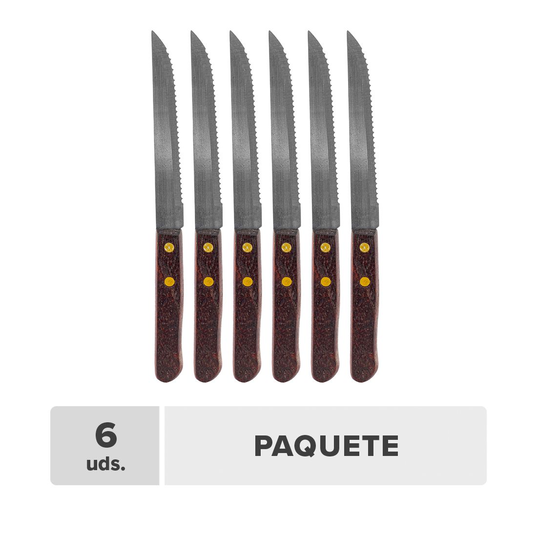 Cuchillos Carne Madera 4.5in 6unds