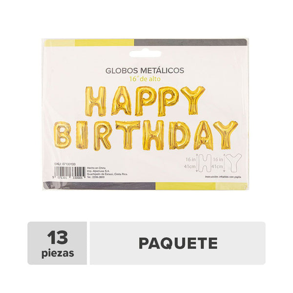 Globo Happy Birthday 16in 13unds