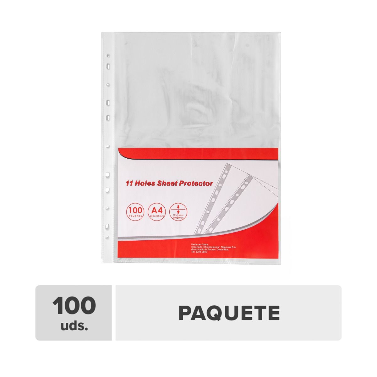 Protector Hojas A4 Plástico 100unds
