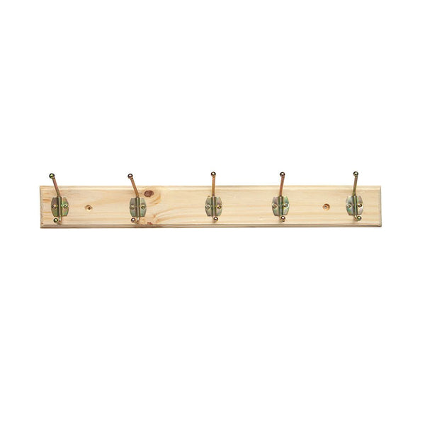Rack 5 Ganchos Madera 49cm