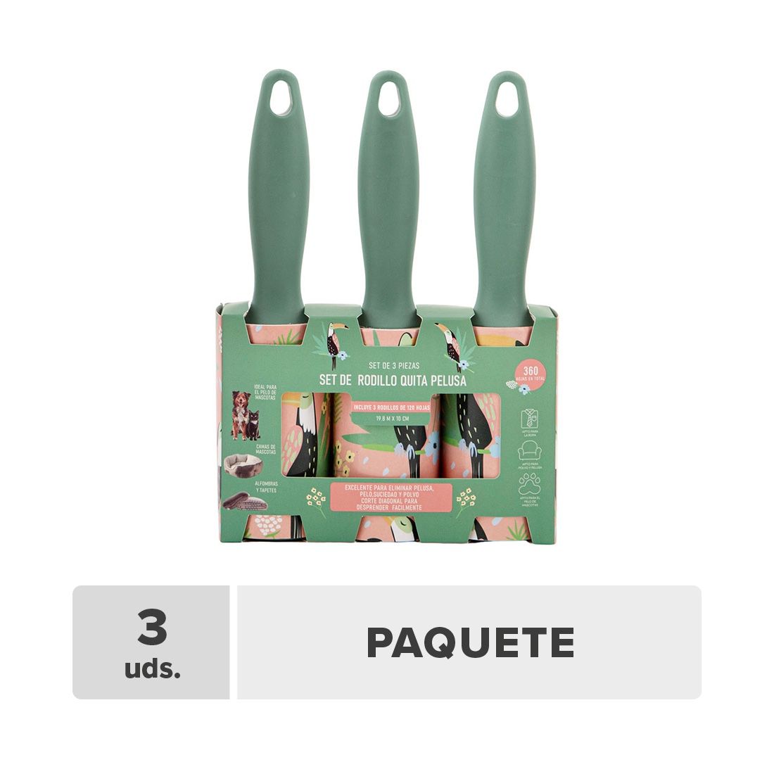 Rodillo Quita Pelusa 360hojas 3unds