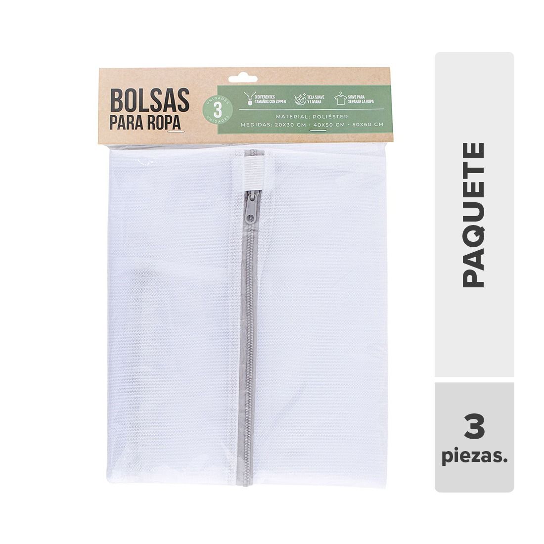 Bolsa Lavandería Poliéster 3pcs