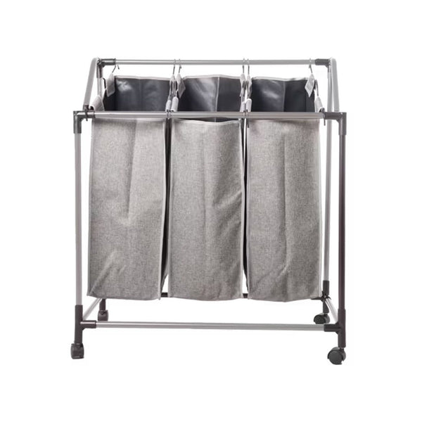 Cesta 3 Divisiones Para Ropa Polipropileno 77.5x40x89.5cm