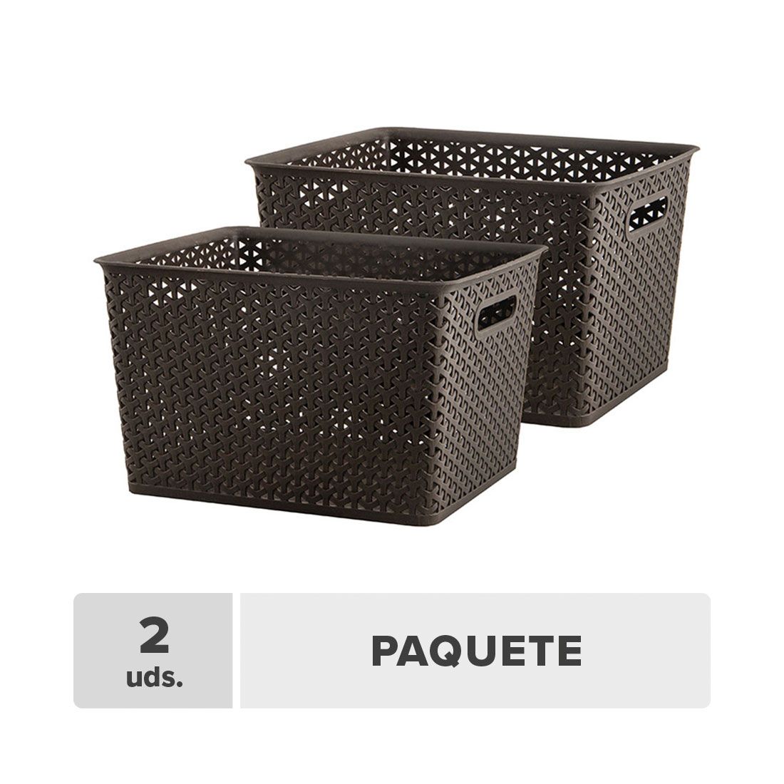 Canasta Organizadora Plástica 35x29x22cm 2unds