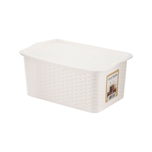 Caja Tejida Con Tapa Plástica 5lt