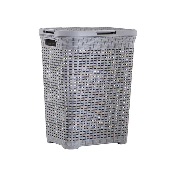 Cesta Tejida Con Tapa Plástica 60lt