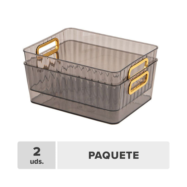 Caja Organizadora Rectangular Pet 25.5x19x9.5cm 2unds