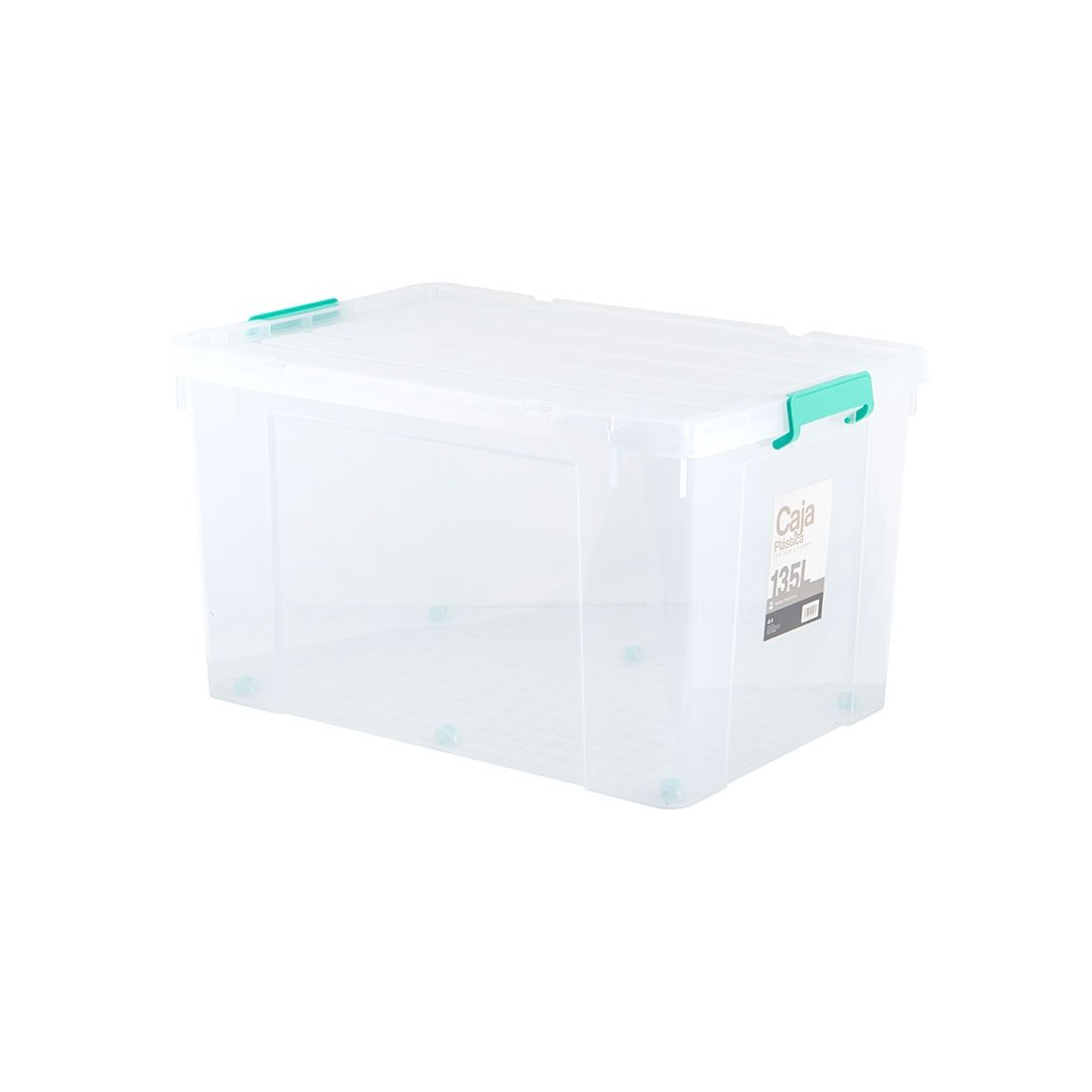 Caja Con Tapa Y Ruedas Plástica 135lt