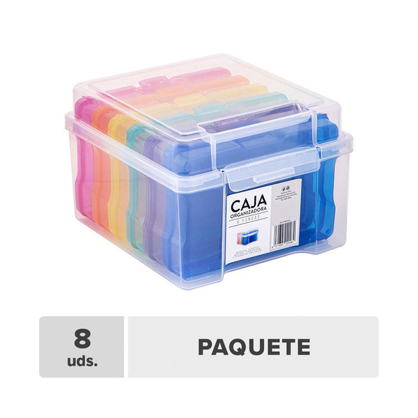 Caja Con Tapa Funda Interior Plástica 6unds