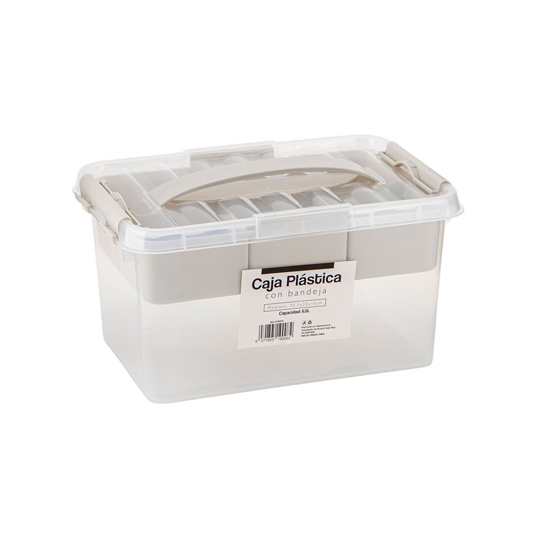 Caja Bandeja Divisiones Plástico 6.5lt
