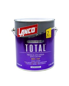 Pintura Látex Acrílico Mate Ultra Blanco 1galon